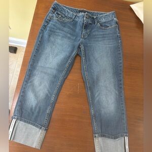 Banana Republic Women's Blue Denim Cropped Jeans